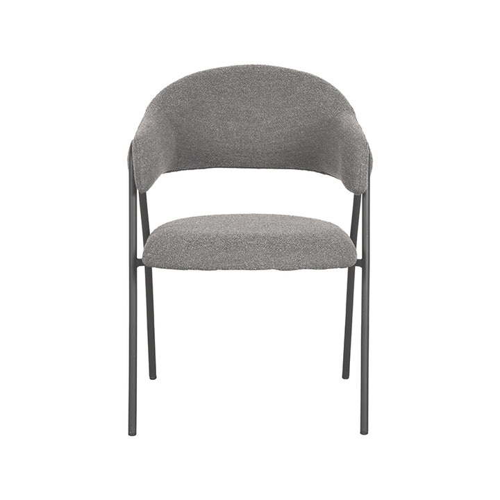 Eetkamerstoel Leander - Grijs - Boucle (set van 2) - {{ product.type }} - Kas20