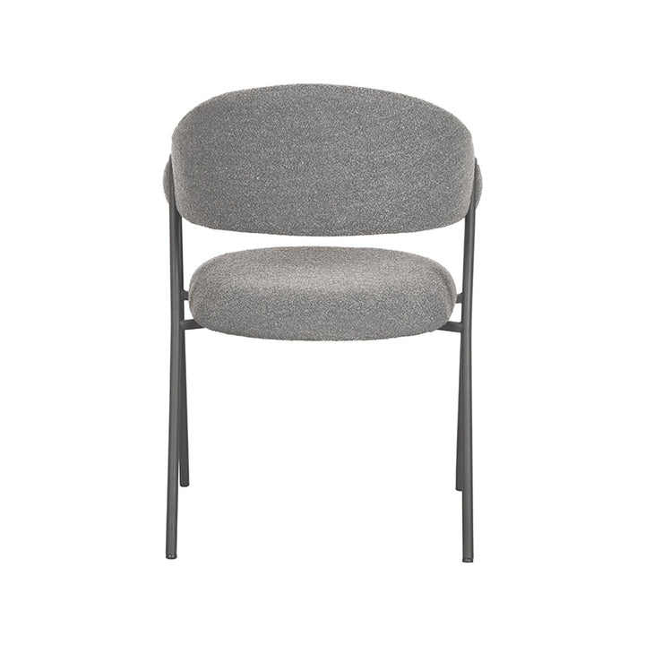 Eetkamerstoel Leander - Grijs - Boucle (set van 2) - {{ product.type }} - Kas20