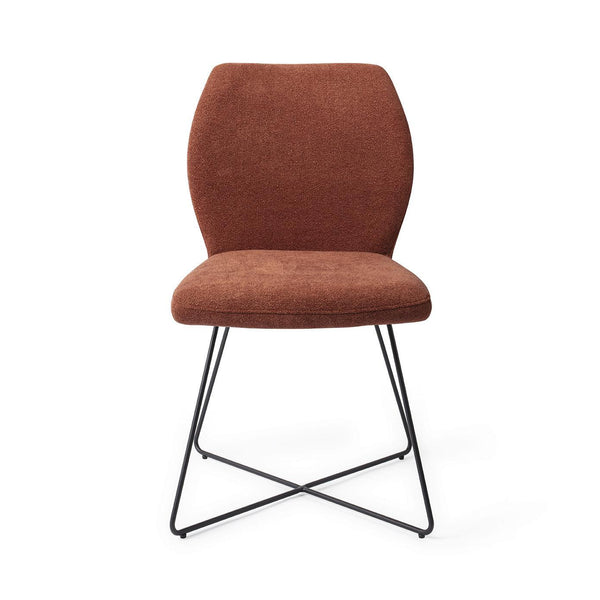 Ikata eetkamerstoel - Cosy Copper, Cross Black - {{ product.type }} - Kas20