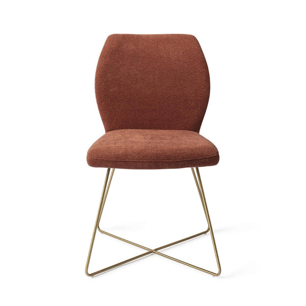 Ikata eetkamerstoel - Cosy Copper, Cross Gold - {{ product.type }} - Kas20