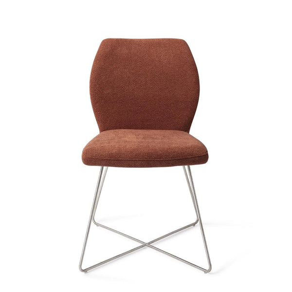 Ikata eetkamerstoel - Cosy Copper, Cross Steel - {{ product.type }} - Kas20