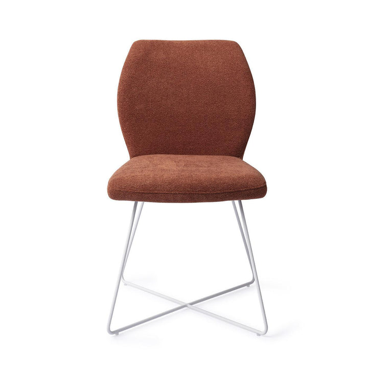 Ikata eetkamerstoel - Cosy Copper, Cross White - {{ product.type }} - Kas20