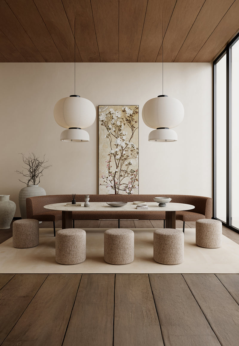 Keramiek eettafel Canala Roma - Plat ovaal - Blok poot walnut brown 2x