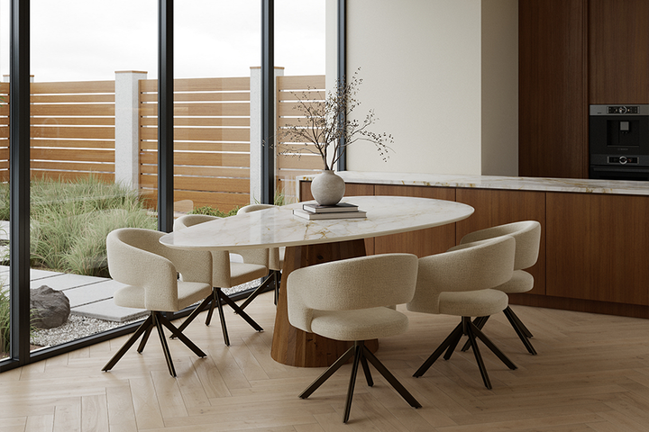 Keramiek eettafel Cuarzo Reno - Kiezel B - Sjors Toscane 2x - {{ product.type }} - Kas20