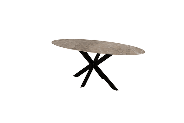 Marmer Eettafel Ankara Brons - Ovaal - Matrix Ultra Dun - {{ product.type }} - Kas20
