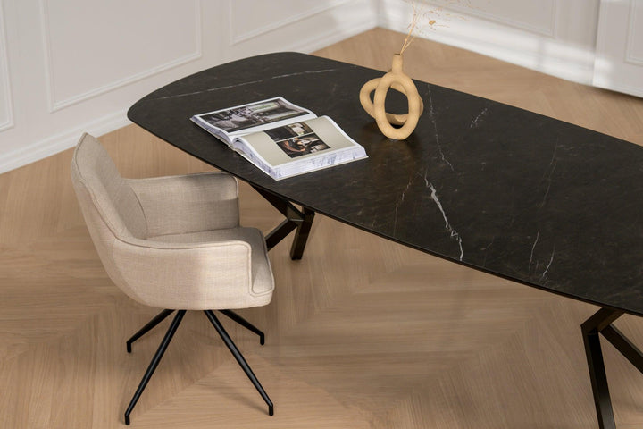 Marmer Eettafel Paladio Mat - Deens Ovaal - VV Poot - {{ product.type }} - Kas20