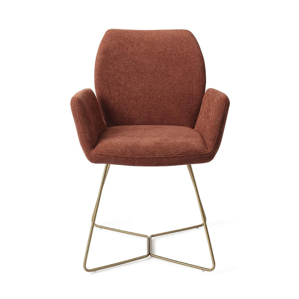 Misaki eetkamerstoel - Cossy Copper, Beehive Goud - {{ product.type }} - Kas20