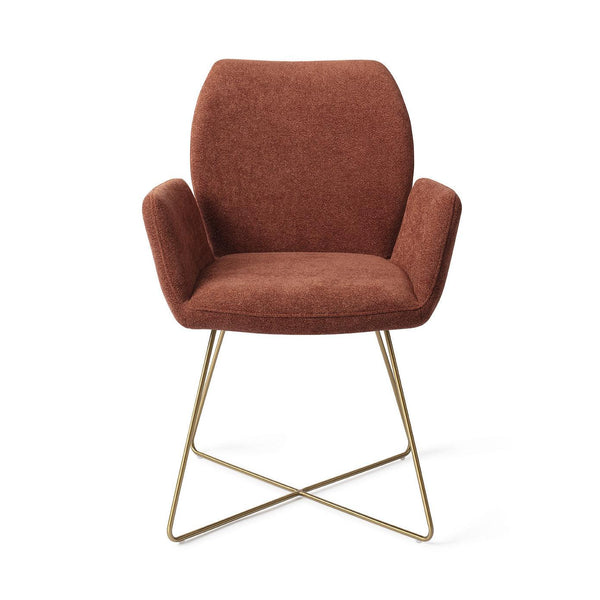 Misaki eetkamerstoel - Cossy Copper, Cross Goud - {{ product.type }} - Kas20