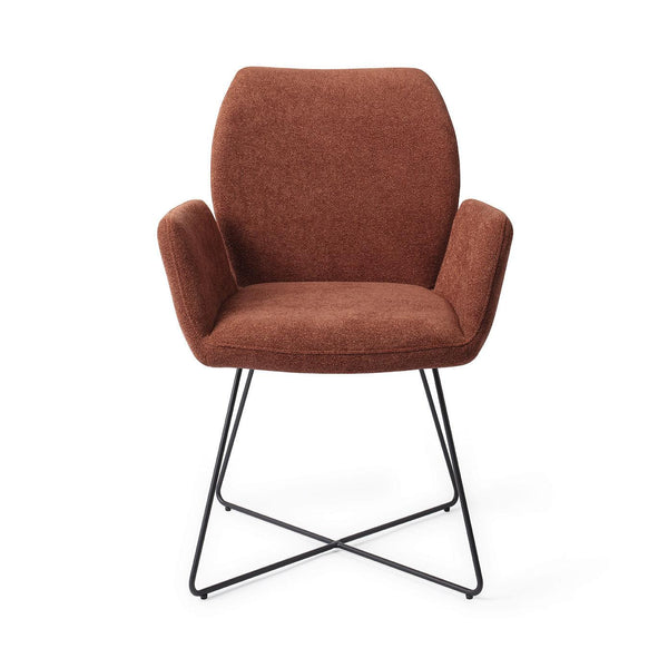 Misaki eetkamerstoel - Cossy Copper, Cross Zwart - {{ product.type }} - Kas20