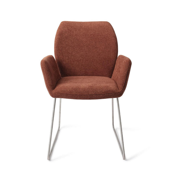 Misaki eetkamerstoel - Cossy Copper, Slide Steel - {{ product.type }} - Kas20