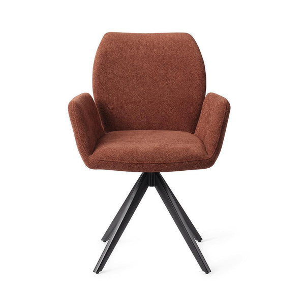 Misaki eetkamerstoel - Cossy Copper, Turn Zwart - {{ product.type }} - Kas20