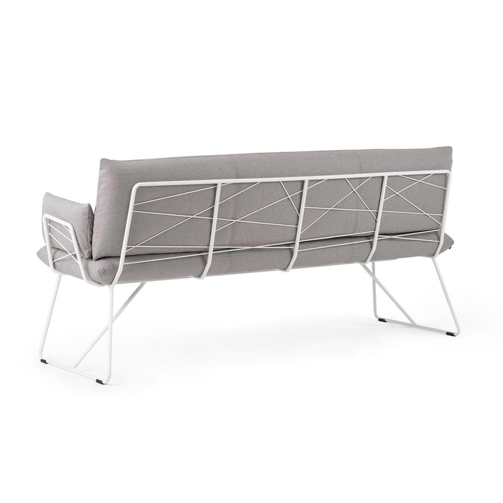 Mobitec Cosy Eetkamerbank - Hip Hop Silver - Wit onderstel - {{ product.type }} - Kas20