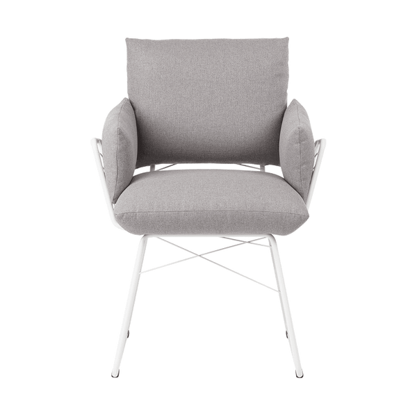 Mobitec Cosy Eetkamerstoel - Hip Hop Silver Stof - Wit onderstel - {{ product.type }} - Kas20