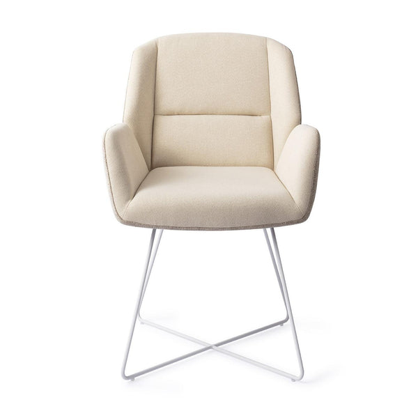 Myoko Popeye Eetkamerstoel - Cross White - {{ product.type }} - Kas20
