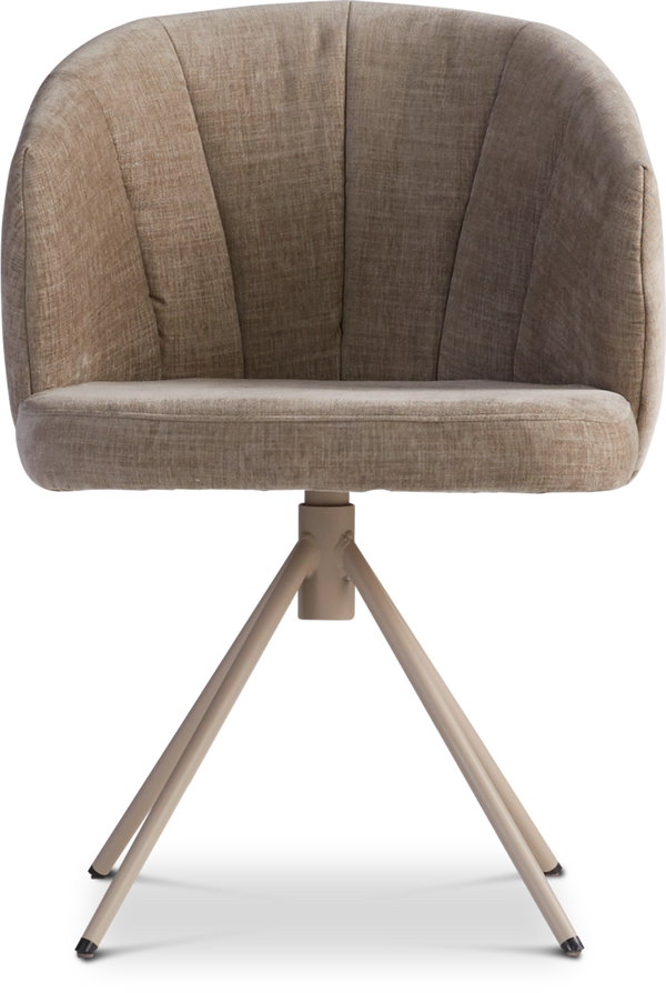 Falco dining chair - Beige swivel base