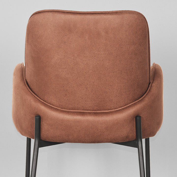 Eetkamerstoel Julius - Cognac - Microfiber (set van 2) - {{ product.type }} - Kas20