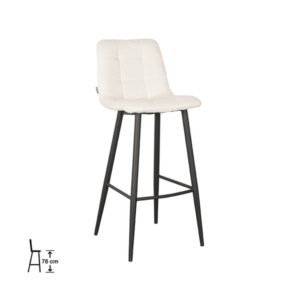 Barkruk Julian - Ivory - Boucle (set van 2) - {{ product.type }} - Kas20