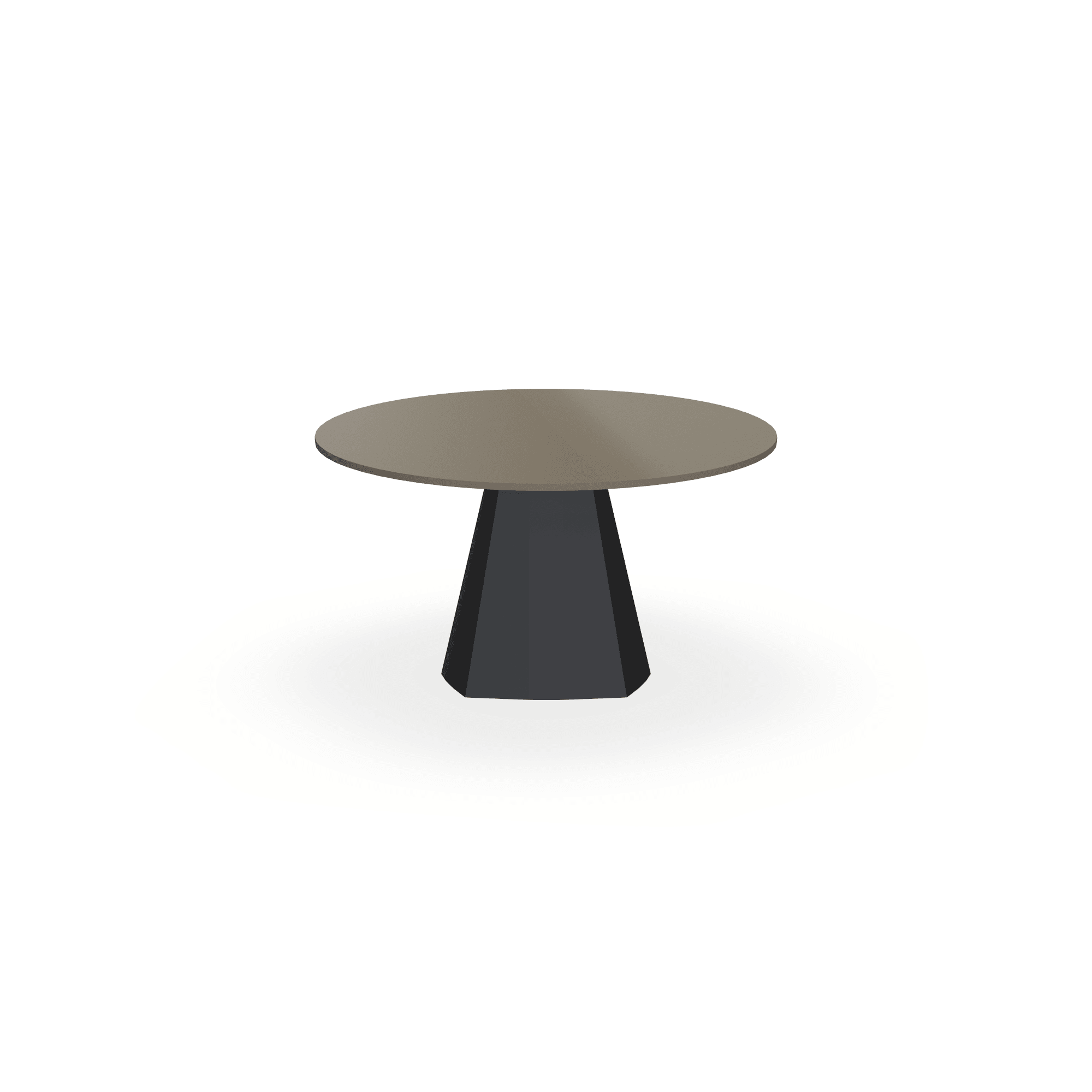 Eettafel Fenix Castoro Ottawa - Rond - Cone Onderstel Mat Zwart - {{ product.type }} - Kas20