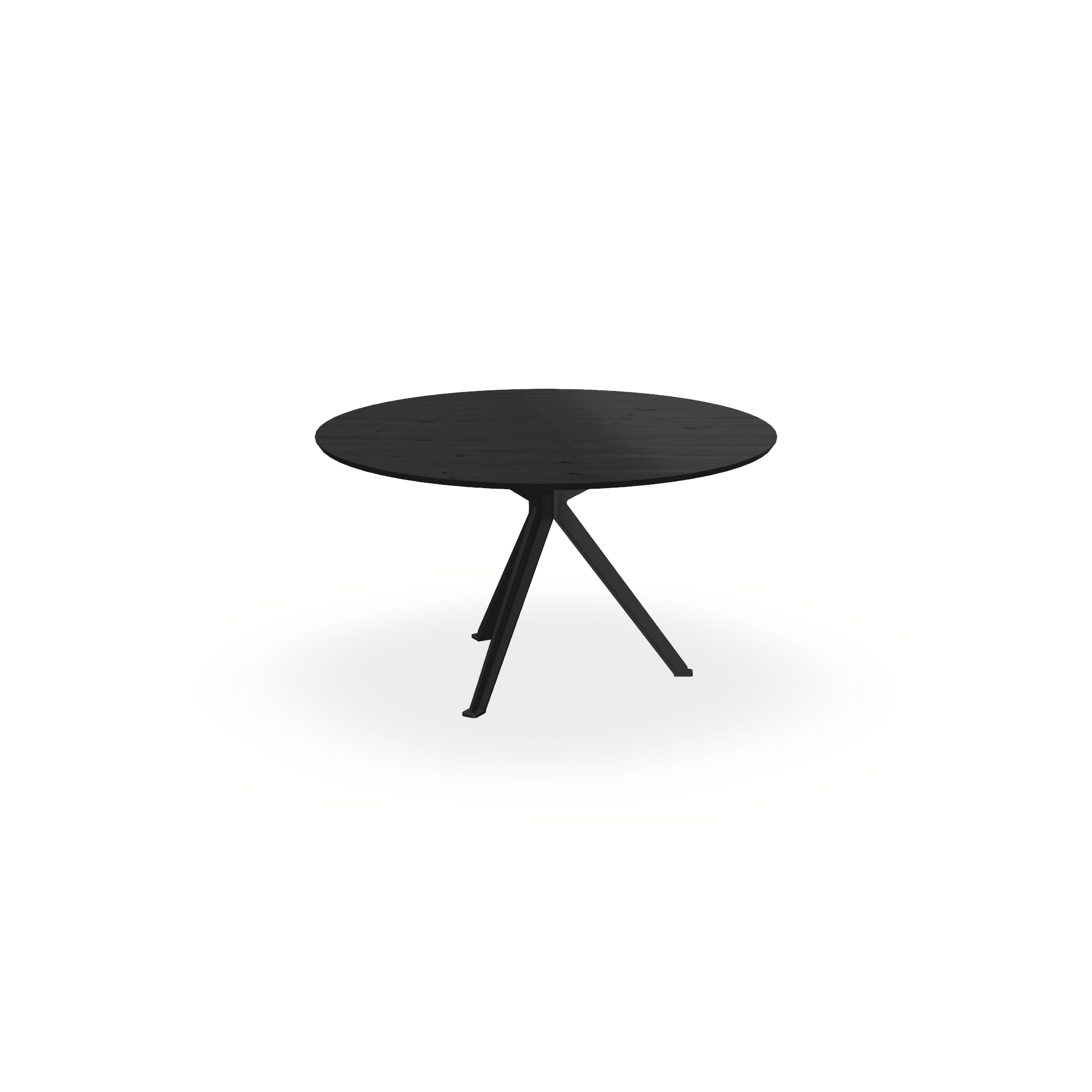 Eettafel Eiken Zwart - Rond - Stella Onderstel Mat Zwart - {{ product.type }} - Kas20