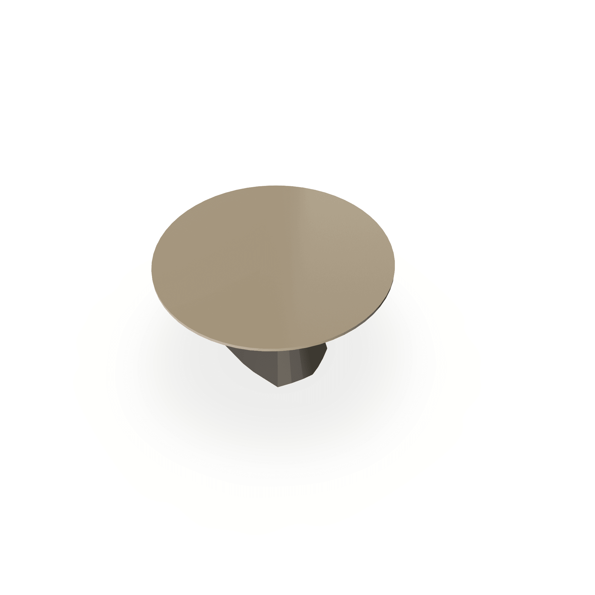 Eettafel Fenix Beige Luxor - Rond - Cone Onderstel Mat Donkerbruin - {{ product.type }} - Kas20