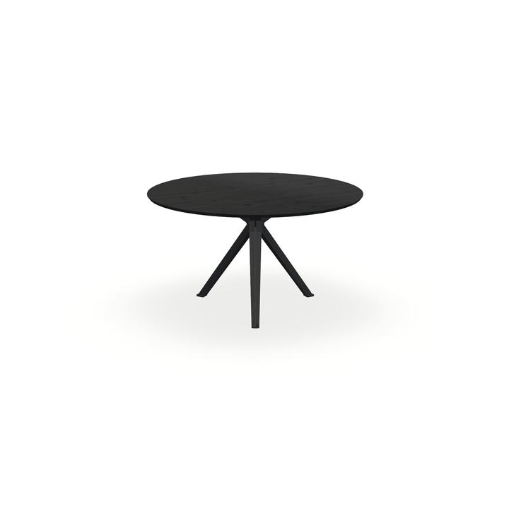 Eettafel Eiken Zwart - Rond - Stella Onderstel Mat Zwart - {{ product.type }} - Kas20