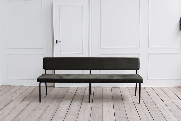 Amber Eetkamerbank 160cm - Stof Monolith 95 Antraciet - {{ product.type }} - Kas20