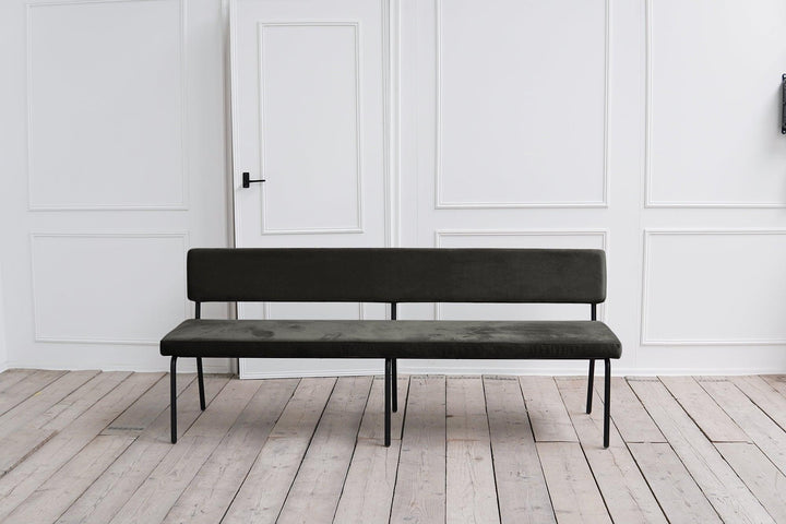 Amber Eetkamerbank 180cm - Stof Monolith 95 Antraciet - {{ product.type }} - Kas20