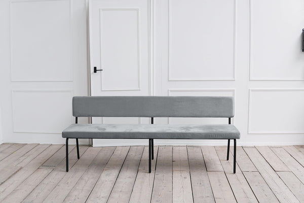 Amber Eetkamerbank 200cm - Stof Monolith 84 Grijs - {{ product.type }} - Kas20