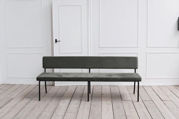 Amber Eetkamerbank 200cm - Stof Monolith 92 Grijs - {{ product.type }} - Kas20