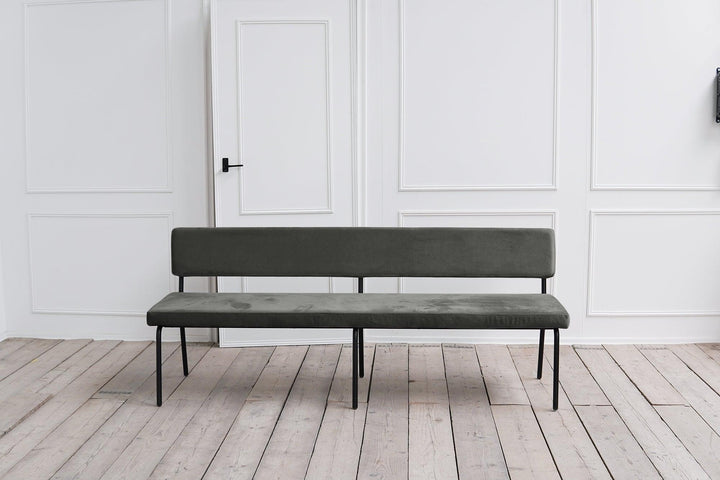 Amber Eetkamerbank 200cm - Stof Monolith 92 Grijs - {{ product.type }} - Kas20