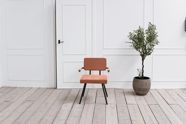 Amber Eetkamerstoel met arm - Stof Monolith 61 Roze - {{ product.type }} - Kas20
