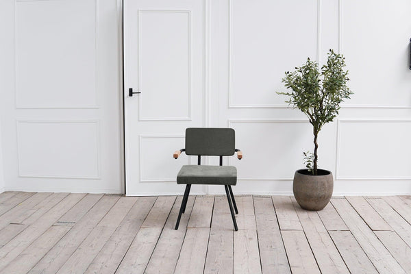 Amber Eetkamerstoel met arm - Stof Monolith 92 Grijs - {{ product.type }} - Kas20