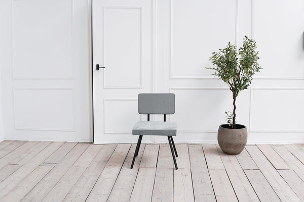 Amber Eetkamerstoel zonder arm - Stof Monolith 84 Grijs - {{ product.type }} - Kas20