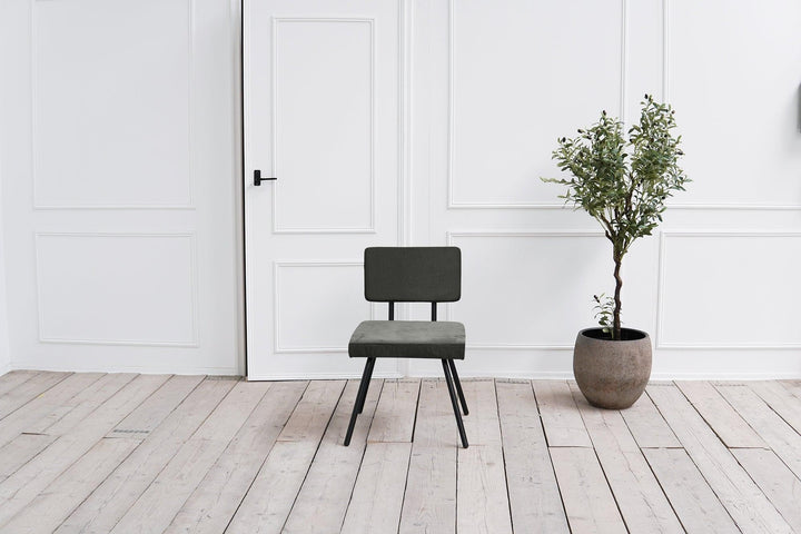 Amber Eetkamerstoel zonder arm - Stof Monolith 92 Grijs - {{ product.type }} - Kas20