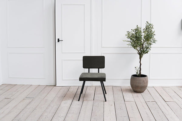 Amber Eetkamerstoel zonder arm - Stof Monolith 95 Antraciet - {{ product.type }} - Kas20