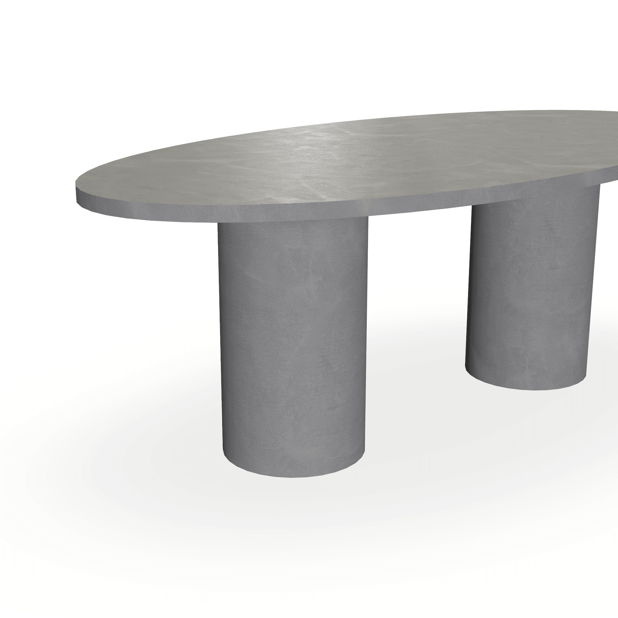Eettafel Beton Concrete Grey - Ovaal - Columbus Duo - {{ product.type }} - Kas20