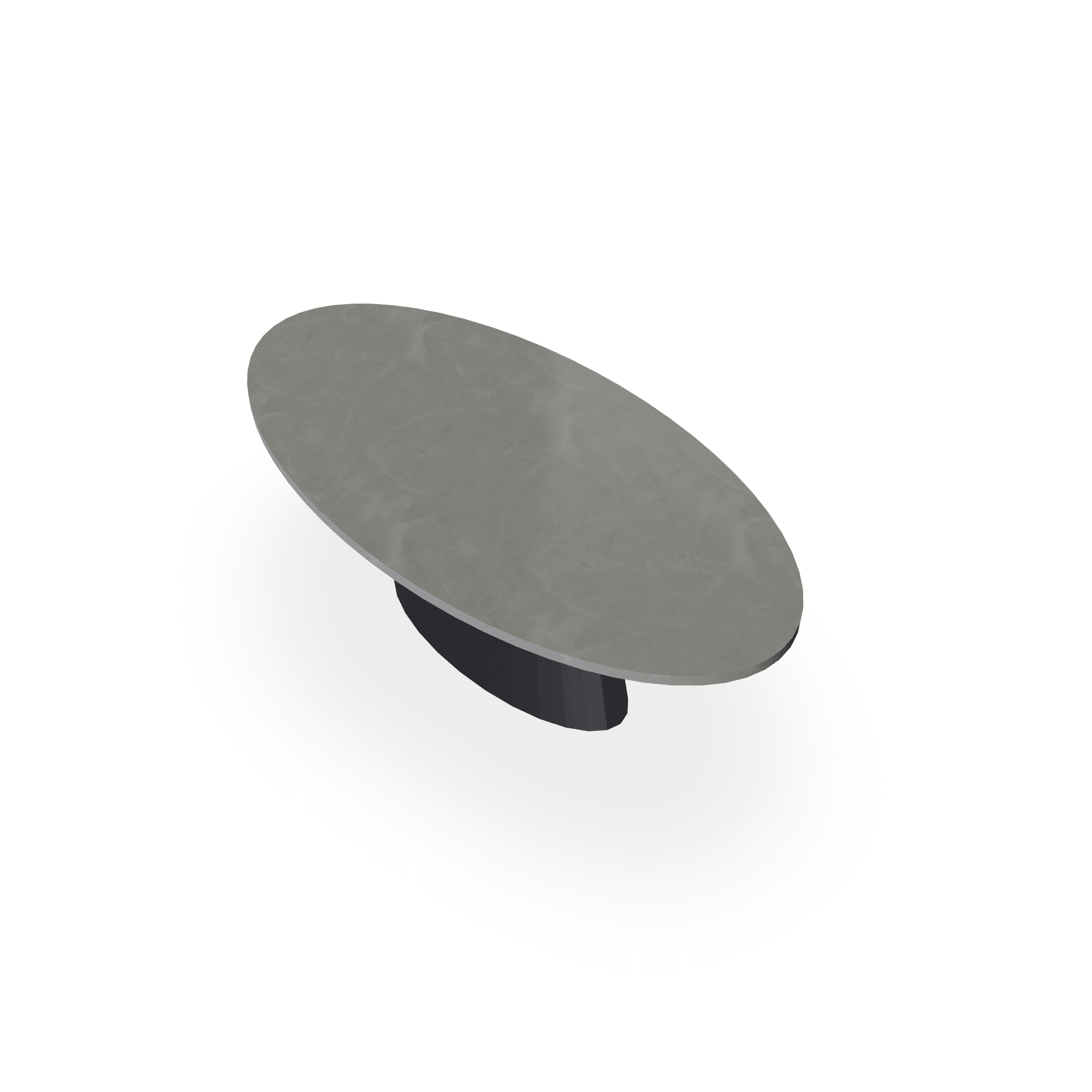 Eettafel Beton Concrete Grey - Ovaal - Sjors Onderstel Mat Zwart - {{ product.type }} - Kas20