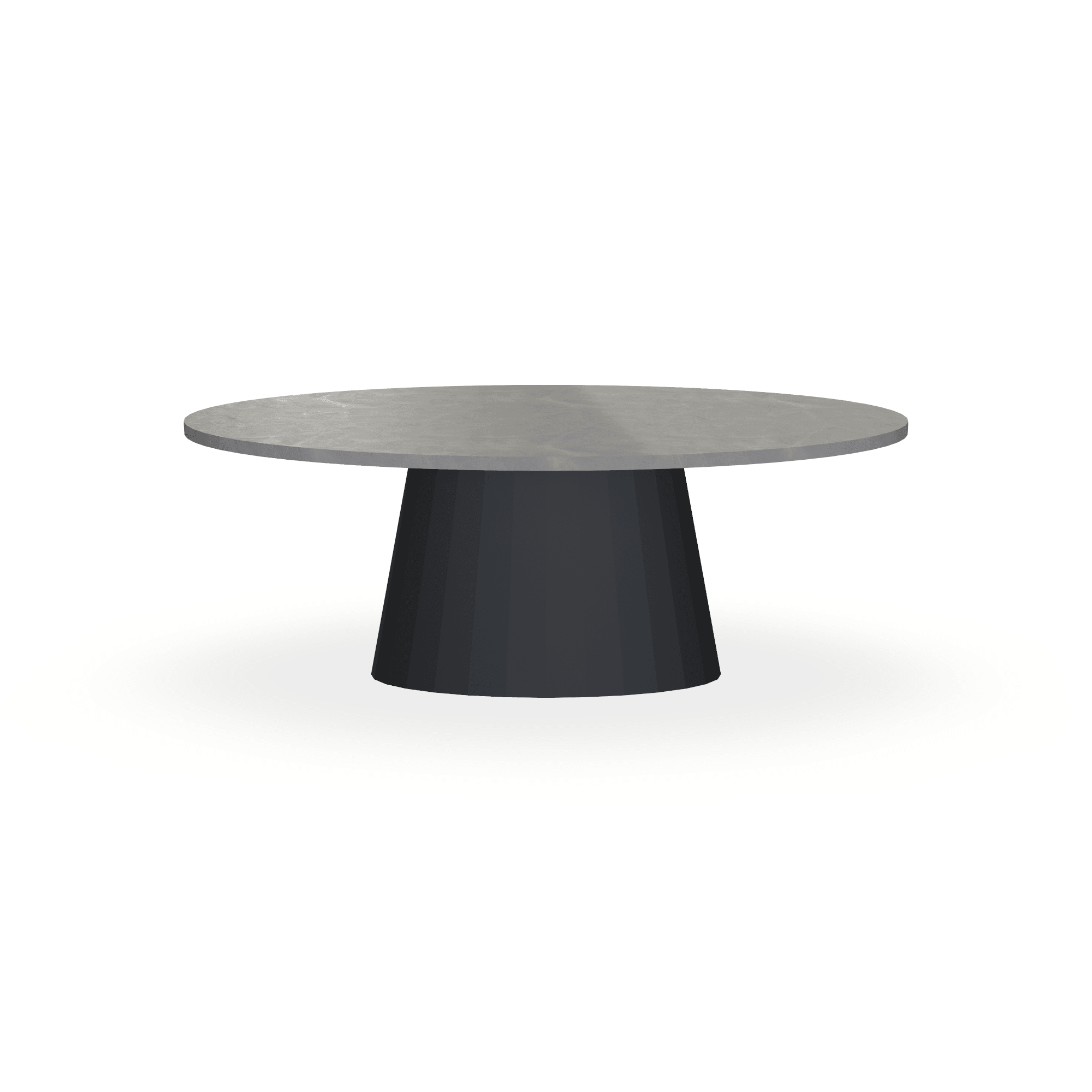 Eettafel Beton Concrete Grey - Ovaal - Sjors Onderstel Mat Zwart - {{ product.type }} - Kas20
