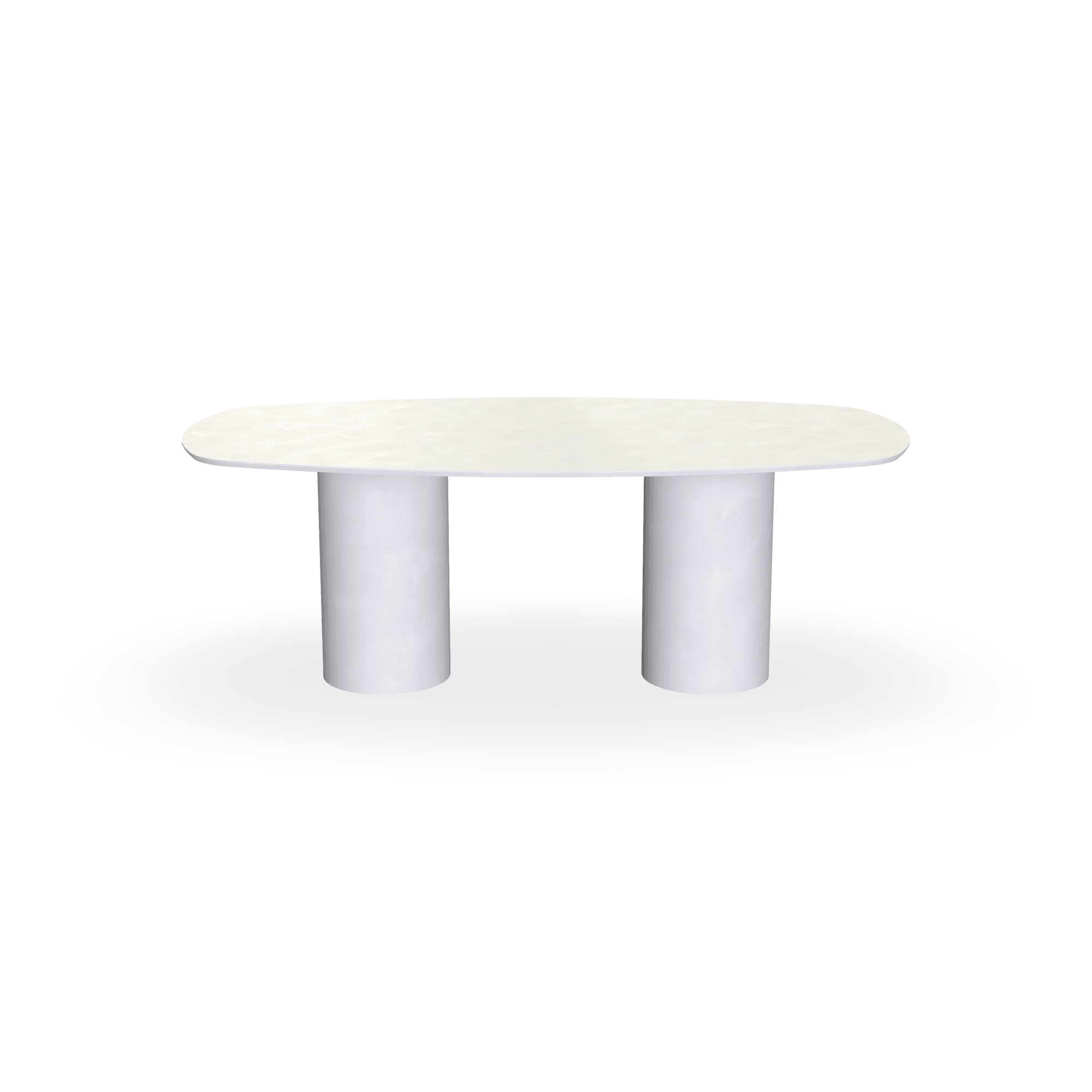 Eettafel Beton Creamy White - Ovaal Deens - Columbus Duo - {{ product.type }} - Kas20