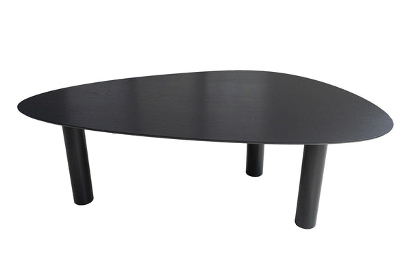 Eettafel Eiken massief zwart - Columbus poot - Facet - Kiezel vorm Type A - {{ product.type }} - Kas20