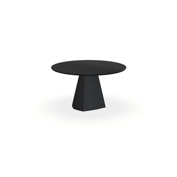 Eiken massief eettafel Zwart - Rond - Cone Zwart - {{ product.type }} - Kas20