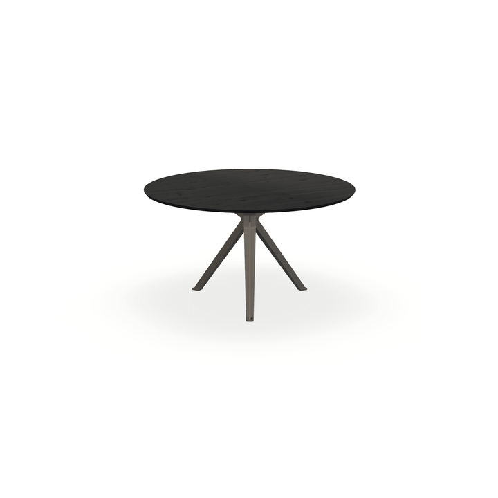 Eiken massief eettafel Zwart - Rond - Stella Donkerbruin - {{ product.type }} - Kas20