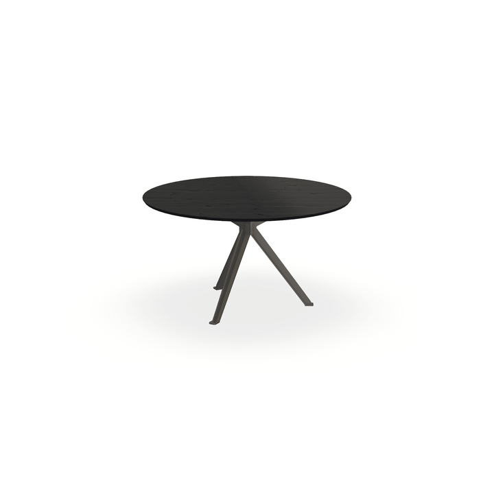 Eiken massief eettafel Zwart - Rond - Stella Donkerbruin - {{ product.type }} - Kas20