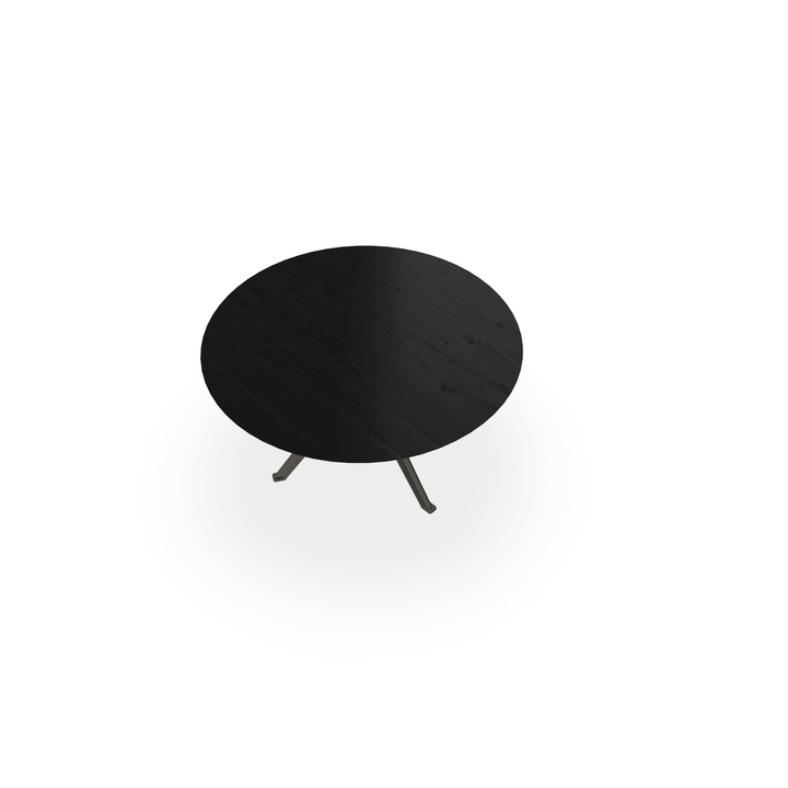 Eiken massief eettafel Zwart - Rond - Stella Donkerbruin - {{ product.type }} - Kas20