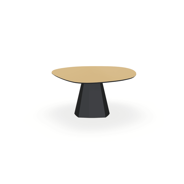 Eettafel Hpl Mat Summer Wheat - Wolk Rond - Cone Onderstel Mat Zwart - {{ product.type }} - Kas20