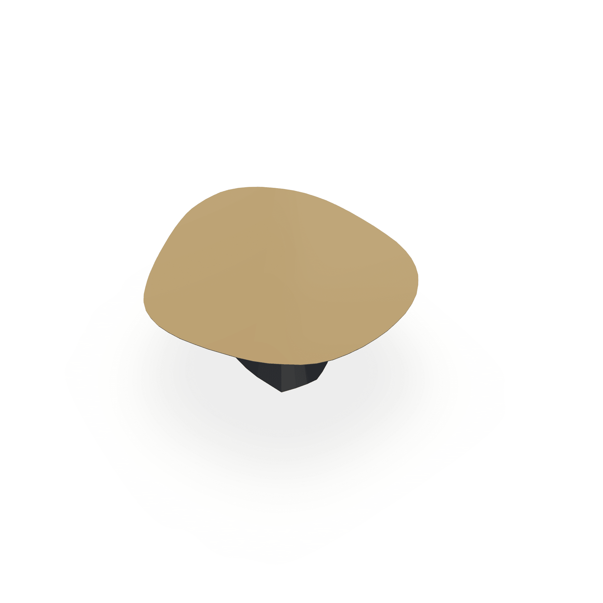 Eettafel Hpl Mat Summer Wheat - Wolk Rond - Cone Onderstel Mat Zwart - {{ product.type }} - Kas20