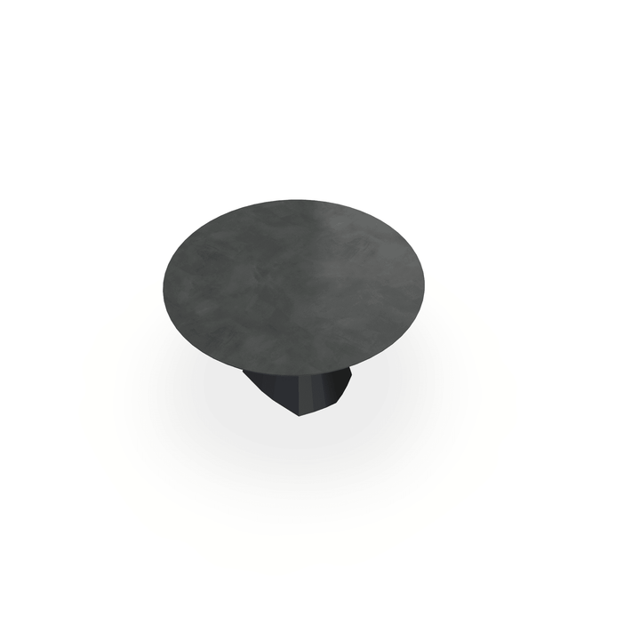 Eettafel Melamine Beton Donker - Rond - Cone Onderstel Mat Zwart - {{ product.type }} - Kas20