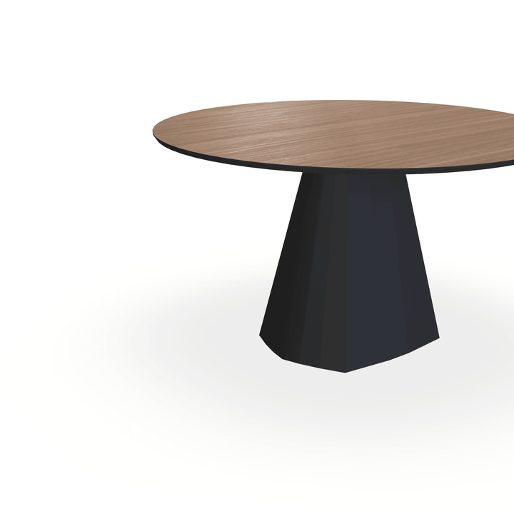 Melamine eettafel Noten - Rond - Cone Zwart - {{ product.type }} - Kas20