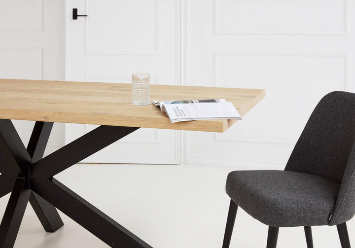 Eiken boomstamtafel - Boomstam - Matrix poot dun - Online Kopen | Kas20 - {{ product.type }} - Kas20