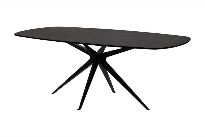 Eiken zwart eettafel - Deens ovaal met Facet - Anna poot - Basic - {{ product.type }} - Kas20